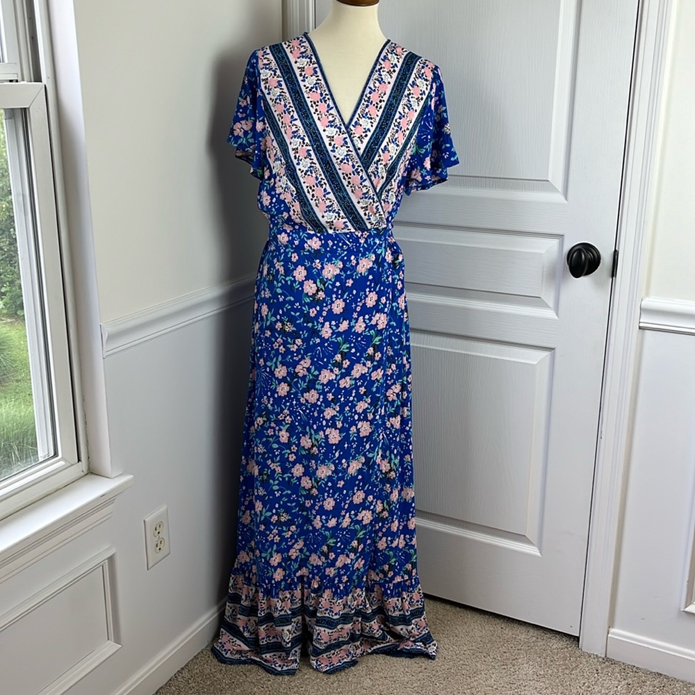 NWT Zasica floor length wrap dress